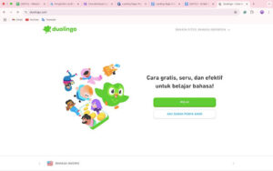 Landing page duolingo
